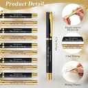 Feifeiya 30 Set 70th Birthday Party Favor for Guest Anniversary Party Favor with Black and Gold Ballpoint Pens and Thank You Cards for Women Men Birthday Anniversary Appreciation Gifts