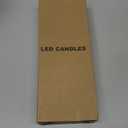 GenSwin Flameless Taper Candles with Remote and String Lights, Ivory Real Wax Taper Candles Battery Operated, LED Flameless Battery Candlesticks for Home Holiday Decor(Set of 6)