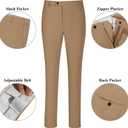 Linen Men Suit Set Casual Tuxedo 2 Piece Regular Fit Blazer One Button Solid Jacket and Pants for Prom Wedding Party (Beige, XXL)