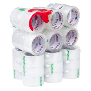 STIKPACK 36 Rolls Packing Tape with Refillable Dispenser, 1.88 inch x 60 Yards, Total 2160Y, Ultra Strong Clear Packaging Tape for Shipping Moving & Storage