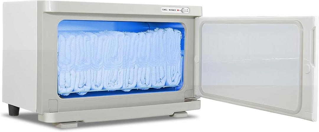 Pursonic Professional Towel Warmer with UV Sterilizer - 8L Premium Towel Warmer 360 Heating with Separate Water Tank - Aluminum Interior for Bathroom, Spa, Salon & Home (White)