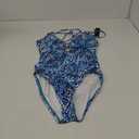 La Blanca Women's Underwire Lace Up One Piece Swimsuit (12, Blue//Aquatic Nature)