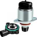 Idle Air Control Valve and Throttle Position Sensor Compatible with 1999 2000 2001 2002 Chevy Silverado Suburban Avalanche Tahoe Camaro GMC Sierra Yukon XL 1500 2500 3500, Firebird AC234 217-1806