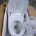 Bazyths Smart Toilet with Foam Shield, Auto Open/Close Lid, Built-in Tank, 12" Rough In, Foot Sensor Flush, Warm Dryer, Heated Seat, Self Cleaning, Comfort Height One-Piece Elongated (ZYS1)