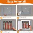 BEVTEE Access Panel for Drywall, 12x12 inch, Wall Access Panel, Plumbing Wall Access Doors for Drywall, Ceiling, Wiring, Cables, Reinforced Hinged, White