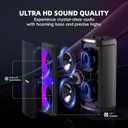 Karaoke Machine for Adults with 2 Wireless UHF Microphones, Dual 6.5" PA System for Party with Disco LED Lights, Portable Bluetooth Speakers & Kids, Supports for TF Card/USB, AUX in, FM, REC,TWS