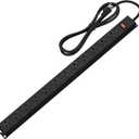 12 Outlet Long Power Strip Surge Protector with 2100 Joules, 6FT Power Cord, Wide Spaced Outlet Power Bar, Overload Protection Switch, Industrial Heavy Duty for Work Bench, Shop, Garage (Black)