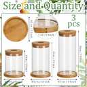 Maxcheck 3 Pcs 3 Sizes Plant Propagation Station Separated Glass Plant Terrarium Water Hydroponic Planter Holder with Lid and Wooden Stand Propagation Vase Pot for Home Indoor Office(Various Sizes)