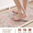 Kitchen Rugs Sets of 2 Non Slip, Blush Anti Fatigue Kitchen Mats | Waterproof Kitchen Mats for Floor Cushioned Anti Fatigue, Non Slip Sink Rug Memory Foam Comfort Standing Mat for Office, 20"x47"+20"x32"