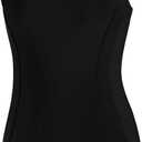 beautyin Girls Swimsuit One Piece Swimwear Athletic Competition Bathing Suit 7-16Y (11-12 Years, Black)