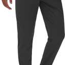 JWM Men's Stretch Golf Joggers Pants with Belt Loops - Special Size: 34 inch inseam Slim Fit Tapered Casual Business Travel Dress Work Sweatpants, Size: Large