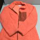 Amazon Essentials Women's Sherpa Long-Sleeve Mock Neck Full-Zip Jacket with Woven Trim Size M