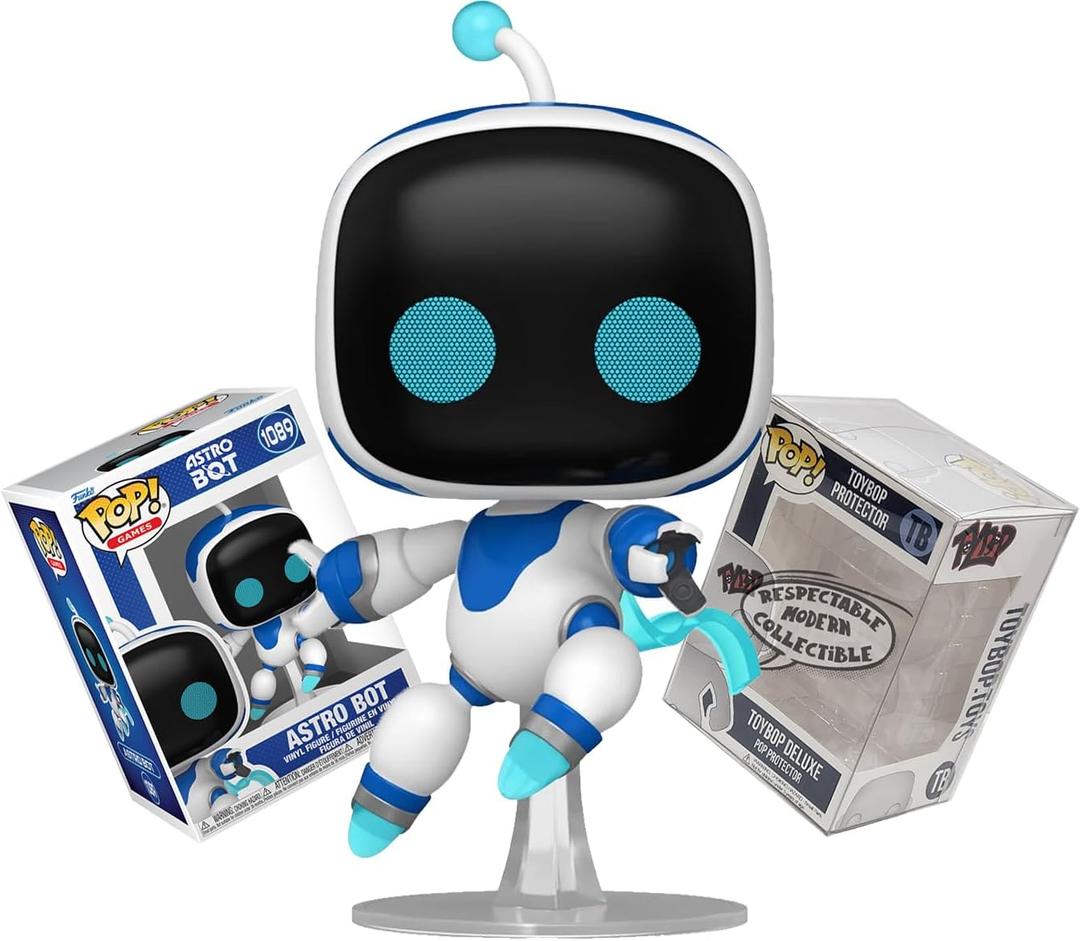 Funko Astro Bot + ToyBop Protector: Pop! Games Vinyl Figure (Bundled with Pro-Deluxe Pop Protector Collector Case Box Gift Set)