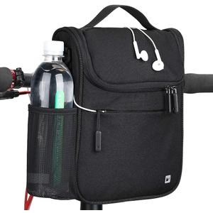 Rhinowalk Bike Handlebar Bag,Bike Front Bag Road Bike Bag Bike Frame Bag Bike Basket Bag Bicycle Bag Professional Cycling Accessories (Black)