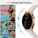 Smart Watch for Women, Answer/Make Call, 1.32'' AMOLED Ultra-Clear Screen Fitness Tracker with Heart Rate/Sleep/SpO2 Monitor, Smartwatch for iPhone/Samsung/Android, 110+ Sport Modes, 3ATM Waterproof