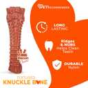 Nylabone Textured Knuckle Bone Power Chew Toy for Dogs, Durable & Tough Dog Toys for Aggressive Chewers, Bacon Flavor, X-Large - 50+ lbs, 1 Count