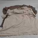 Men's Cotton T-Shirts Oversized Unisex Short Sleeves Casual Loose Wash Solid Basic Tee Tops (XX-Large, Beige+coffee+grey)