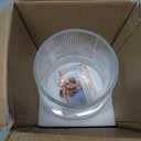 Ribbed Glass Vase, Flower Vase, Fluted Clear Vases for Flowers, Modern Vases for Living Room, Dining Table, Entryway, Shelf, Wedding, Office, Coffee Table, Birthday, 7.5 Inches