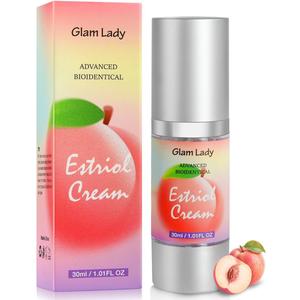Natural Bioidentical Estriol Cream for Women Menopause Relief Silky Estrogen Cream for Vaginal Dryness 1oz 2 Month Supply