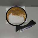 3D Dynamic Sand Art Liquid Motion, Moving Sand Art Picture Round Glass 3D Deep Sea Sandscape in Motion Display Flowing Sand Frame Relaxing Desktop Home Office Work Decor (12, Orange)