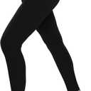 QGGQDD Fleece Lined Leggings Women - Soft Tummy Control High Waisted Winter Thermal Warm Yoga Pants for Workout Hiking (Black, L)