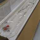 Qcyuui Modern LED Ceiling Light,39.4 Inch Dimmable LED Flush Mount Ceiling Lights,White and Gold Long Ceiling Light Fixture for Office Bedroom Kitchen Hallway (48W/3000-6500K)