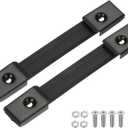 PATIKIL Strap Handles Replacement 6.3 Inch, 2 Pcs Rubber Ampere Handles Pull with Metal Caps Luggage Spare Strap Handle Grip for Suitcase Box Case Speaker Cabinet, Black