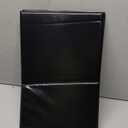 7 Ring Business Check Book Binder, 600 Checks Capacity for 9" x 13" Sheets, PU Leather Checkbook Holder with Zip Pouch (Black)