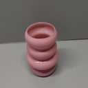 BLOFLO Colored Glass Hydroponic Flower Vase, 7-Inch Pink Glass Vase, Four-Layer Geometric Glass Floral Vase for Home Dcor, Modern Bubble Glass Vase for Home Office Wedding Table (Pink)