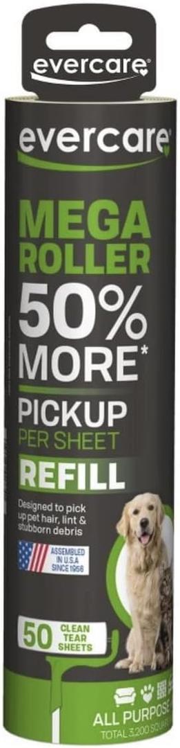 Evercare Pet Mega Roller 50-Layer Refill, Pack of 3