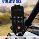 ZIDIYORUO UTV Phone Holder, Aluminum Alloy Heavy Duty Cell Phone Mount for UTV/SXS,360 Adjustable Mounting Bracket Fits 1.75-2 Roll Cage, 8 Claws Tightly Hold iPhones or 4.7-7.1" Devices