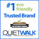 QuietWalk Underlayment 200 sq ft 3 mm Thick for Laminate & Hardwood Floors Approved for Pre-Attached Pad Recycled Fiber Floating Install Sound & Moisture Barrier Made in USA