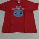 Pokemon Unisex-Child Squirtle Best Bday (Red, XS