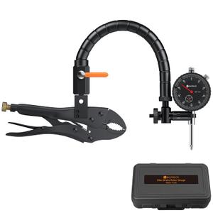 Neoteck Disc Brake Rotor Gauge Set 01"/0.001" Ball Joint Runout Gauge Set with 13.77" Flexible Arm and 7" Tight Grip Locking Plier,Widely Used in Automotive Maintenance and Industrial ProcessesBlack