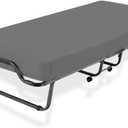Cot Sheet 25" X 70", Daycare for Cot Size Mattress Sheets Pack of 2 Fitted Narrow Twin/Camp Bunk/Rvs Bunk/Trifold Mattress, Soft and PolyBlend Microfiber Cover for Toddler, Dark Grey
