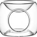 Clear Candle Holder, Glass Tealight Holder Essential Wax Melts Burner Oil Diffuser Furnace Essential Oil Burner for Home Christmas