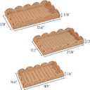 happimess Parker 3-Piece Scalloped Decorative Serving Trays, Brown