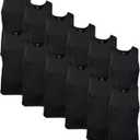Gildan Men's A-Shirt Tanks, Multipack, Style G1104, Black (12-Pack), X-Large