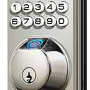 Veise Fingerprint Keyless Entry Door Lock, Auto Lock, Electronic Keypad Deadbolt for Front Door, Biometric, Anti-Peeking Password, Easy Install, Satin Nickel