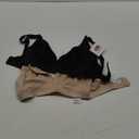 Fruit of the Loom womens Wirefree Cotton Bralette (34DDD, Black Hue/Sand)