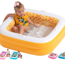 3-in-1 Inflatable Baby Pool, Bathtub & Ball Pit for Toddlers 1-3, Patented Safety Secure Grip Handles, Soft Floor & Drain - Summer Water Toys, First Birthday Gifts, Kiddie Pool for Ages 1 2 3, 34"x10"