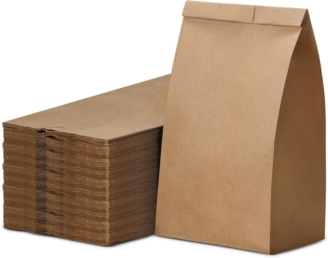 Paper Lunch Bags, Paper Grocery Bags, Durable Kraft Paper Bags, 4 Lb Capacity, Brown Pack of 500 Bags
