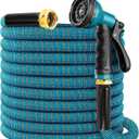 150 ft Expandable Garden Hose, 2026 New Retractable Water Hoses 150ft with 10 Function Spray Nozzle, Solid Metal Fittings, Extra Strength Fabric, Flexible Expanding Latex Core, Lightweight & No Kink