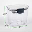 ProKeeper 1 Quart Airtight Powdered Sugar Storage Container Grey, BPA-Free Plastic