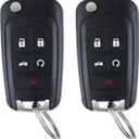 Replacement Flip Remote Fob fit for 2010-2019 Chevy Equinox,2011-2016 Cruze Malibu Camaro Trax /Buick Lacrosse Regal Verano Trunk Car Keyless Entry Uncut Key Fob (FCCID: OHT01060512) Pack of 2