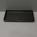 10 x 5 Ceramic Bathroom Tray for Countertop, Decorative Vanity Tray for Dresser Tops, Small Rectangular Trays for Perfume, Candle, Jewelry, Cosmetics (Black)