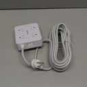 Surge Protector Power Strip - CHCORE 20Ft Braided Extension Cord with 8 Outlets with 4 USB (2 USB C) Charging Ports, Flat Plug Multi Plug Outlet Extender Charging Station for Home Office, ETL, White