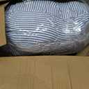 Dog Car Seat for Small Dogs, Portable Puppy Car Seat of Easy Installation, Fashionable Pet Carrier Bag with Large Pockets, Machine Washable Dog Booster Seat (Striped Blue)