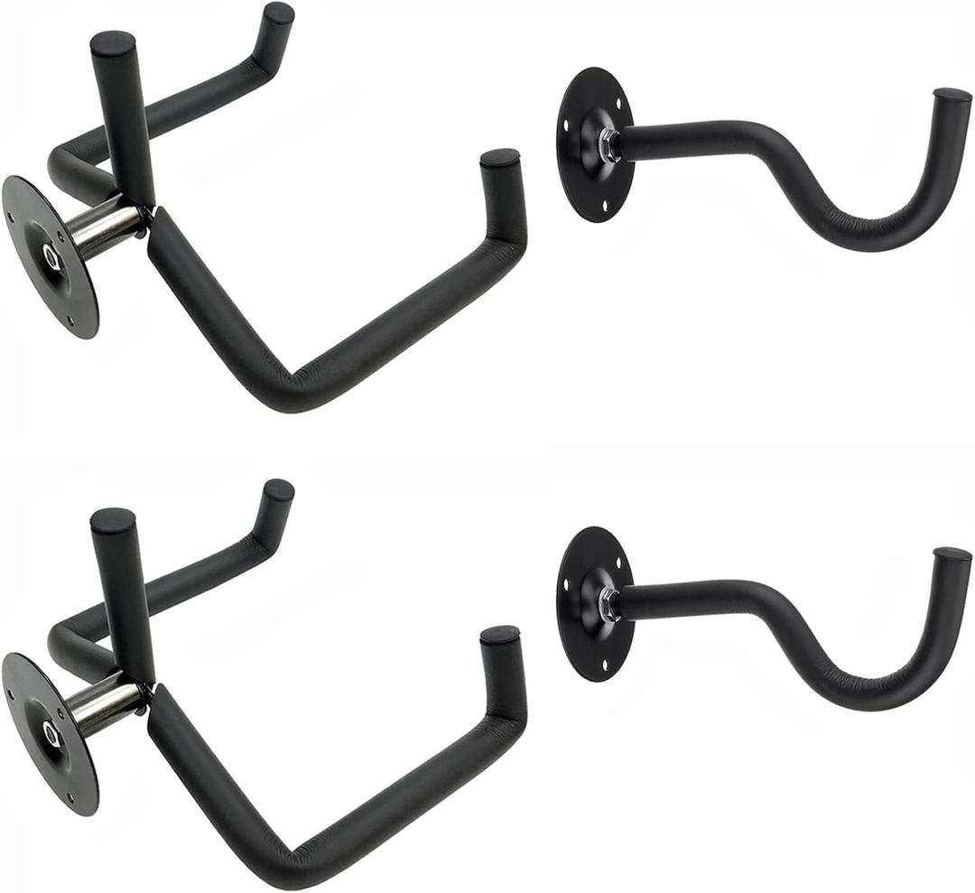 Guitar Wall Mount - Acoustic & Electric Guitar, Ukulele, Banjo & Mandolin Wall Hanger (2 Packs)