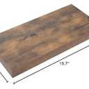 QEEIG Floating Shelves for Wall Bathroom Shelf Bedroom Kitchen Living Room Hanging Book Shelves Small Farmhouse Decor 16 inch Set of 3, Rustic Brown (015-BN3)